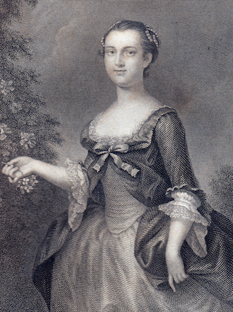 Engraving of Martha Custis Washington